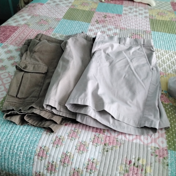 Men's Cargo Shorts - Tan and Gray - Picture 1 of 1